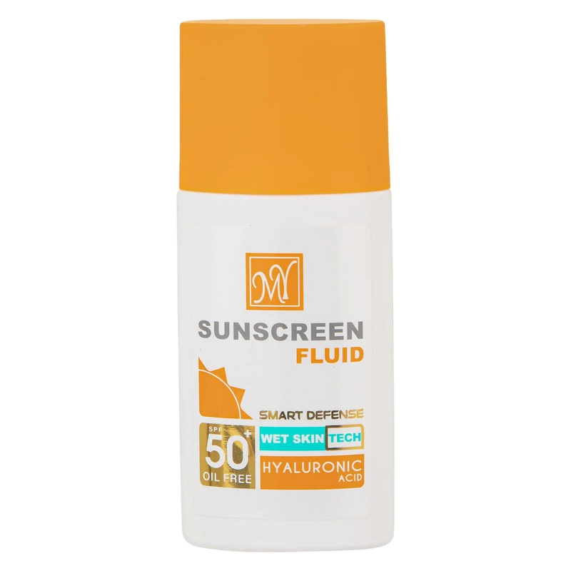 فلوئید ضد آفتاب بی رنگ مای SPF50 مدل Hyaluronic Acid مناسب انواع پوست حجم 50 میلی لیتر