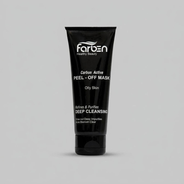 ماسک زغال ورقهای صورت فاربن مدل Peel-Off حجم 75 میلیلیتر، کاهش چربی، رفع جوش سرسیاه، کوچککننده منافذ، روشنکننده و سمزدای پوست، مناسب پوست چرب