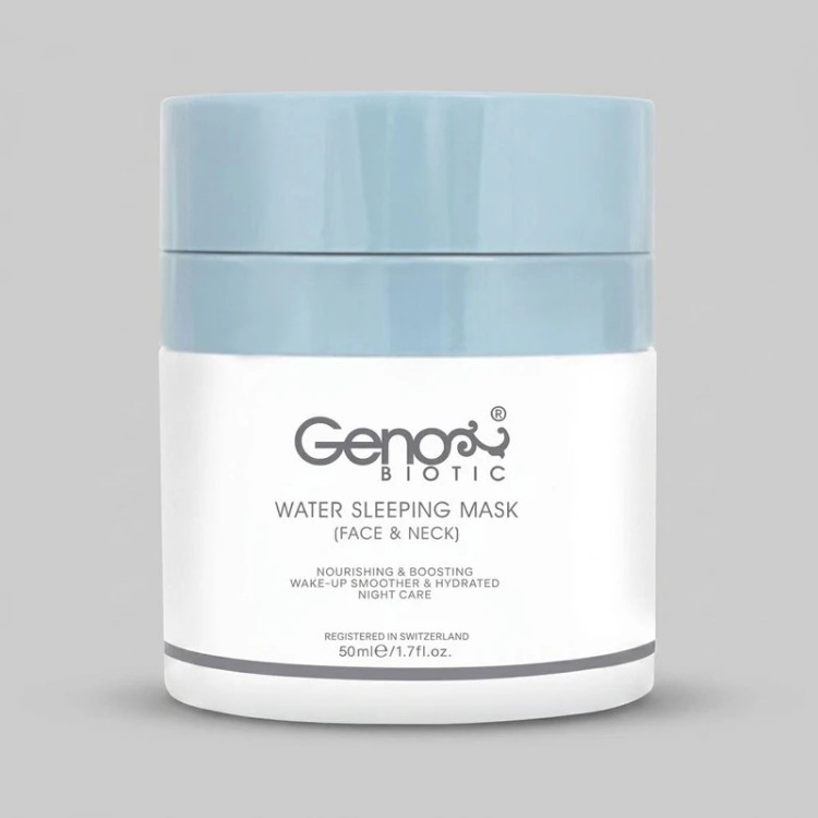 ماسک صورت ژنوبایوتیک مدل 01 حجم 50 میلیلیتر آبرسان، جوانکننده و ضد چروک مناسب انواع پوست با عصاره طبیعی برای خانمها و آقایان