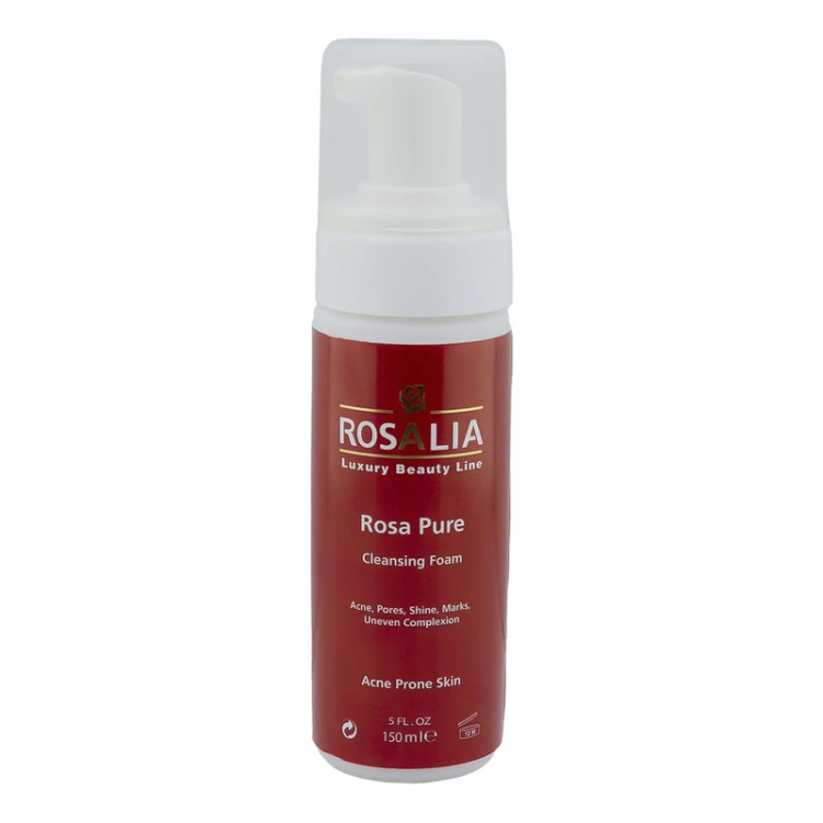 فوم پاککننده صورت رزالیا مدل Rosa Pure حجم 150 میلیلیتر